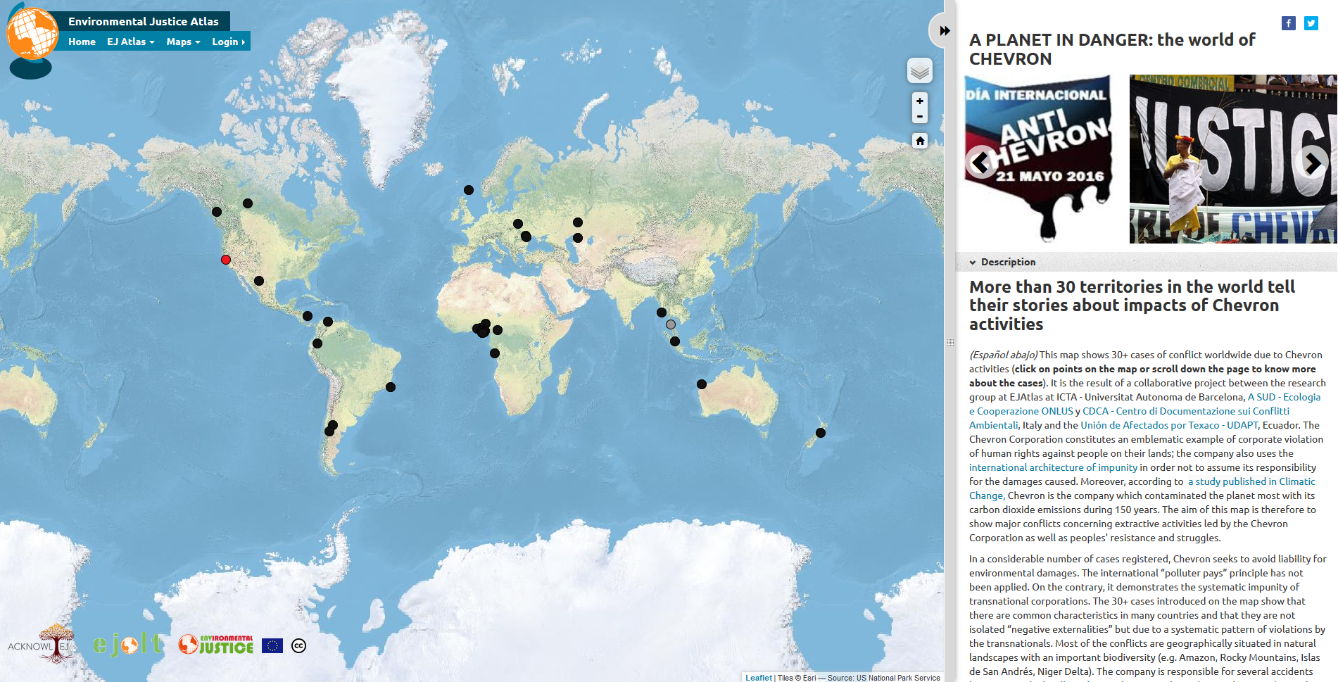 mapa contaminación